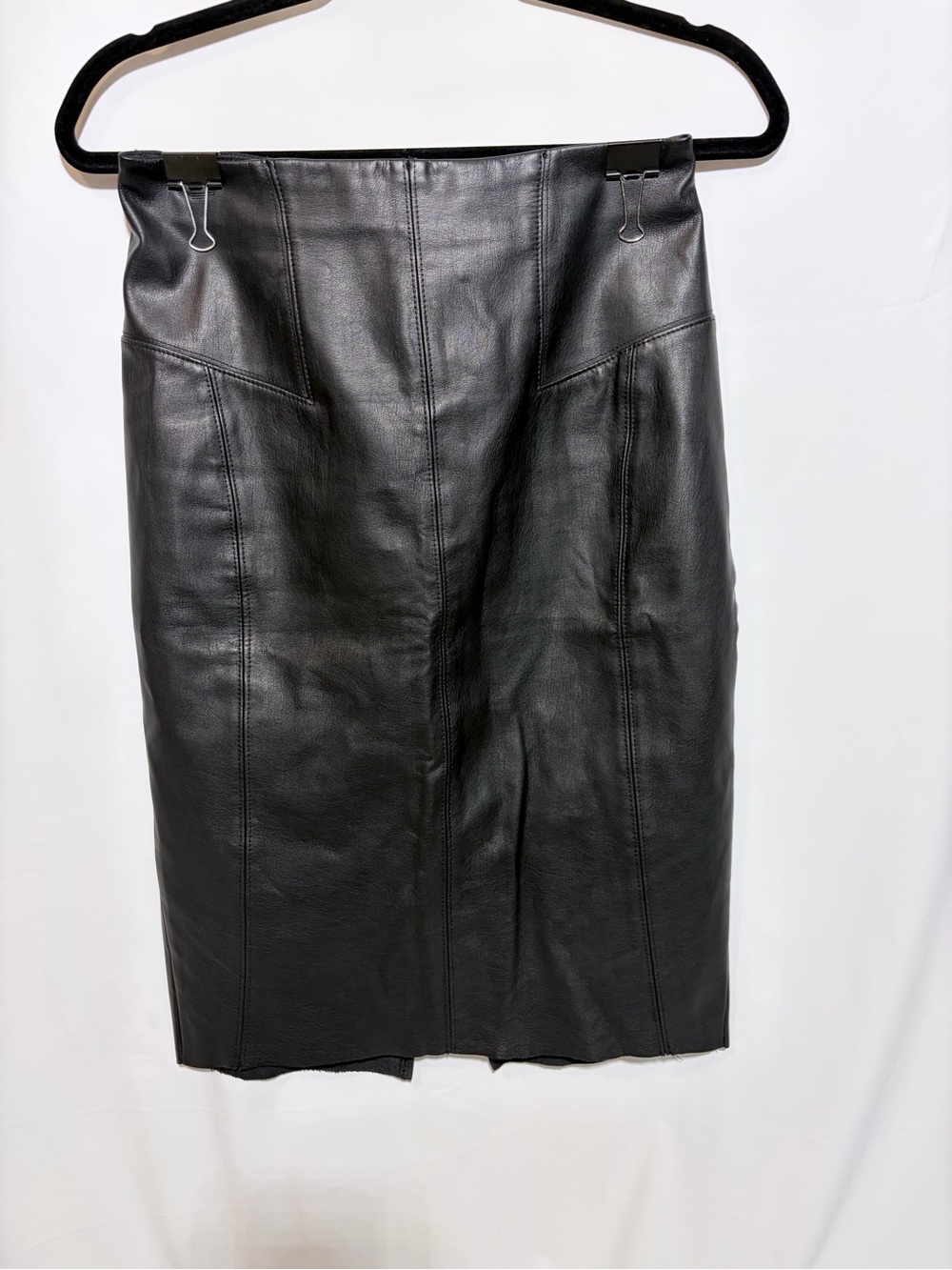 Express Women's Pencil Skirt Vegan Leather Black Sz 2
